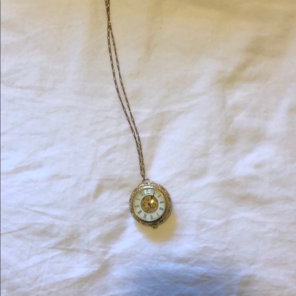 Urban Outfitters Jewelry - urban outfitters clock pendant necklace